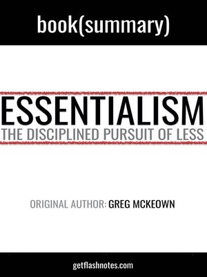 cover image of Book Summary: Essentialism